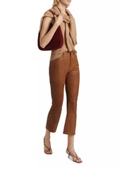 FRAME Le Crop Leather Mini Boot Pants