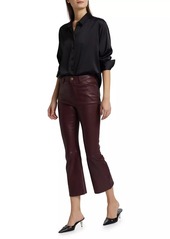 FRAME Le Crop Leather Mini Boot Pants