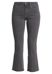 FRAME Le Crop Mid-Rise Mini Bootcut Plaid Jeans
