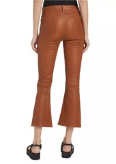 FRAME Le Crop Mini Boot-Cut Leather Pants