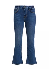 FRAME Le Crop Mini Boot High-Rise Stretch Boot-Cut Jeans