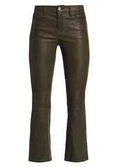 FRAME Le Crop Mini Leather Boot-Cut Pants