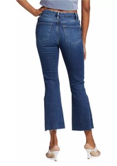 FRAME Le Crop Mini Raw-Edge Boot-Cut Jeans