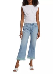 FRAME Le Dancing Jane Feather-Trim Jeans