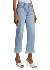 FRAME Le Dancing Jane Feather-Trim Jeans