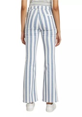 FRAME Le Easy Flare Striped Jeans
