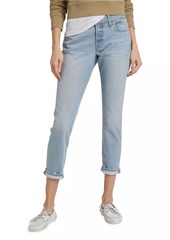 FRAME Le Garcon Low-Rise Stretch Straight Ankle Jeans