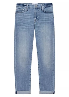 FRAME Le Garcon Mid-Rise Cropped Jeans