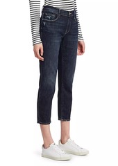 FRAME Le Garçon Mid-Rise Crop Roll Cuff Jeans