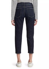 FRAME Le Garçon Mid-Rise Crop Roll Cuff Jeans