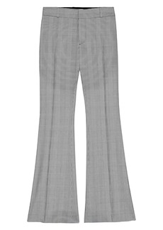 FRAME Le High Check Flared Trousers