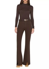 FRAME Le High Flared Split Trousers