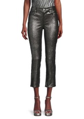 FRAME ​Le High Glitter Leather Straight Pants