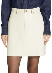 FRAME Le High n Tight Leather Mini Skirt