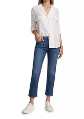 FRAME Le High Straight Cropped Jeans