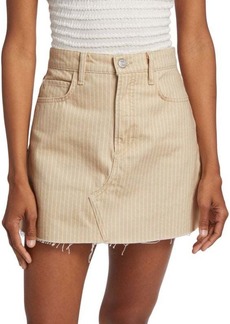 FRAME Le High Striped Denim Mini Skirt