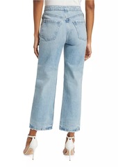 FRAME Le Jane Asymmetric Zip Crop Jeans