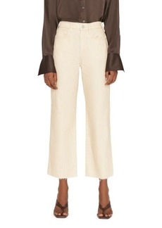 FRAME Le Jane High Rise Striped Cropped Jeans