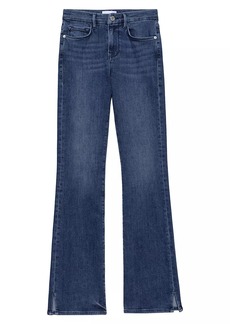 FRAME Le Mini Slit-Hem Boot-Cut Jeans