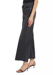 FRAME Le Palazzo High-Rise Cropped Wide-Leg Flare Jeans