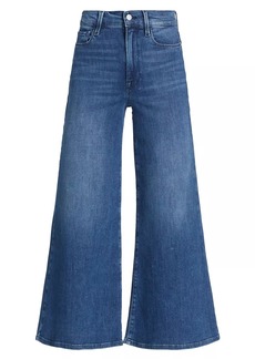 FRAME Le Palazzo High-Rise Cropped Wide-Leg Jeans