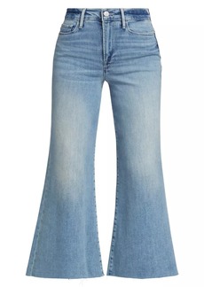 FRAME Le Palazzo High-Rise Stretch Wide-Leg Crop Jeans
