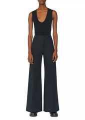 FRAME Le Palazzo High-Rise Wide-Leg Trousers