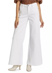FRAME Le Palazzo Stretch Wide-Leg Flare Jeans