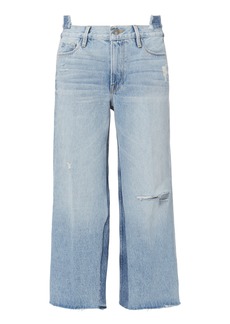 FRAME Le Reconstructed Cropped Wide Leg Jeans