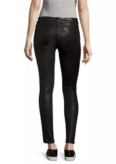 FRAME Le Skinny de Jeanne Mid-Rise Leather Pants