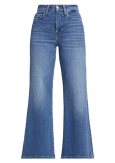 FRAME Le Slim Palazzo Drizzle High-Rise Stretch Jeans