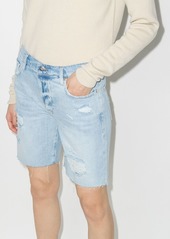FRAME Le Slouch distressed Bermuda shorts