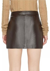 FRAME Leather Miniskirt