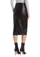 FRAME Leather Pencil Skirt