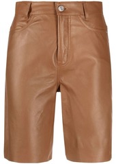 FRAME high-waisted leather shorts