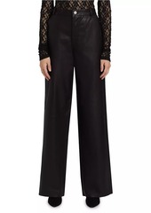 FRAME Leather Wide-Leg Pants