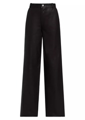 FRAME Leather Wide-Leg Pants