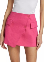 FRAME Linen-Blend Blazer Miniskirt