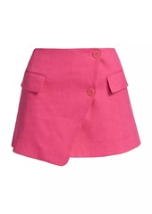 FRAME Linen-Blend Blazer Miniskirt