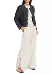 FRAME Linen-Blend Lounge Pants