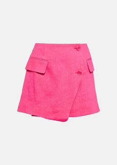 Frame Linen-blend miniskirt