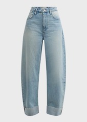 FRAME Long Barrel Raw Cuff Jeans