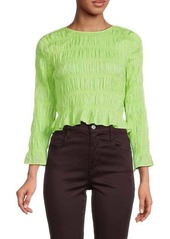 FRAME Long Sleeve Ruched Top