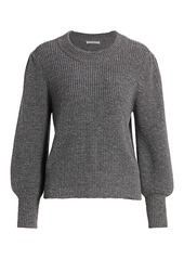 FRAME Merino Wool & Cashmere Balloon-Sleeve Sweater