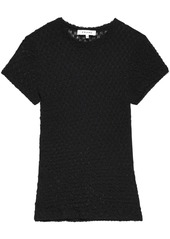 FRAME Mesh Lace round-neck top