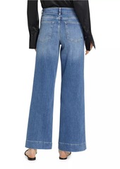 FRAME Patch-Pocket Slim Palazzo Jeans