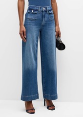 FRAME Patch Pocket Slim Palazzo Jeans