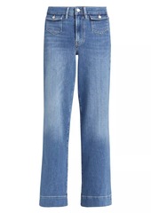 FRAME Patch-Pocket Slim Palazzo Jeans