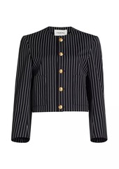 FRAME Pinstriped Wool-Blend Jacket