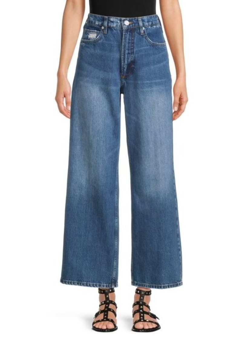 FRAME Pixie High Rise Ankle Wide Leg Jeans